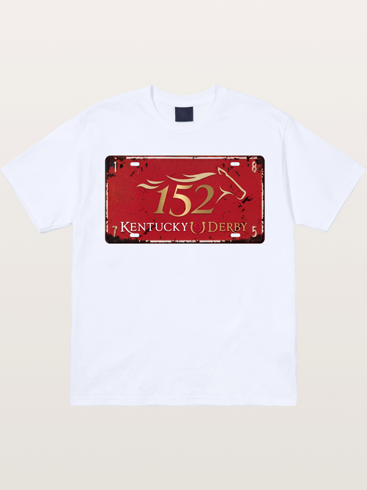 Kentucky Derby 152 License Plate Gildan T-shirt