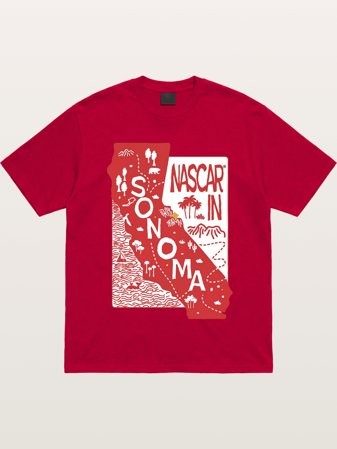 Sonoma Raceway California Outline Gildan T-shirt