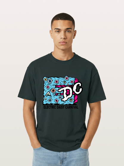 EDC Trippy Eye Daisy Print Gildan T-shirt