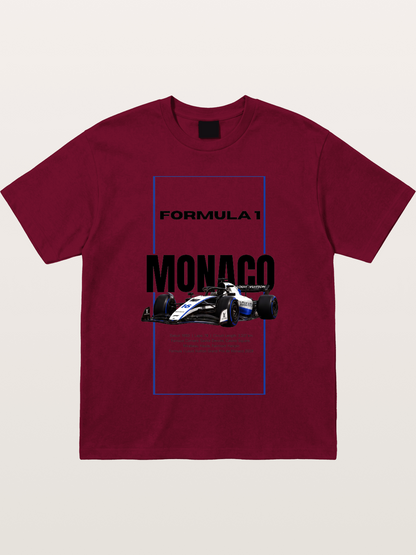 Monaco F1 LV Blue Border Print Gildan T-shirt