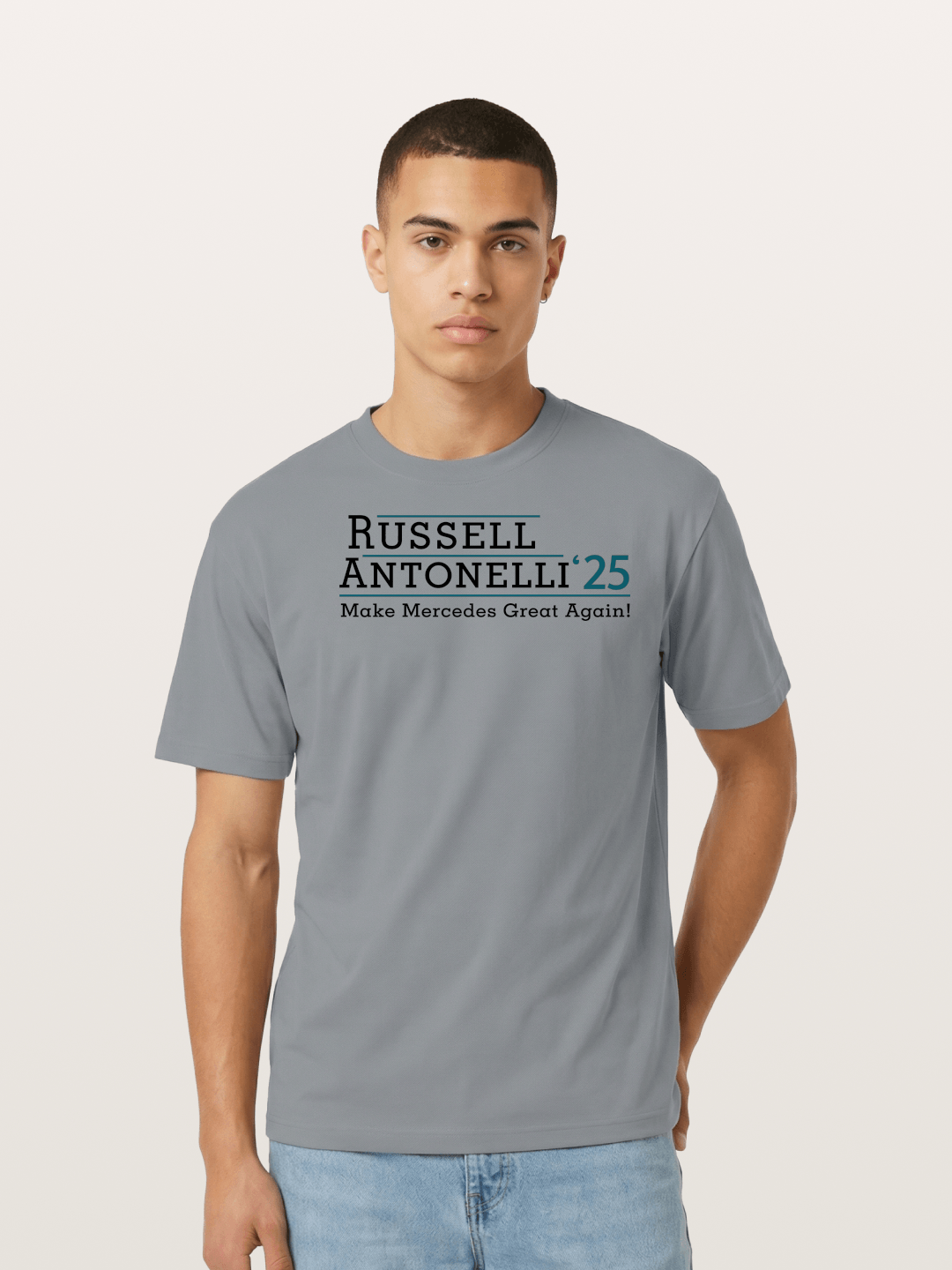 Russell Antonelli Mercedes Design Cotton T-shirt