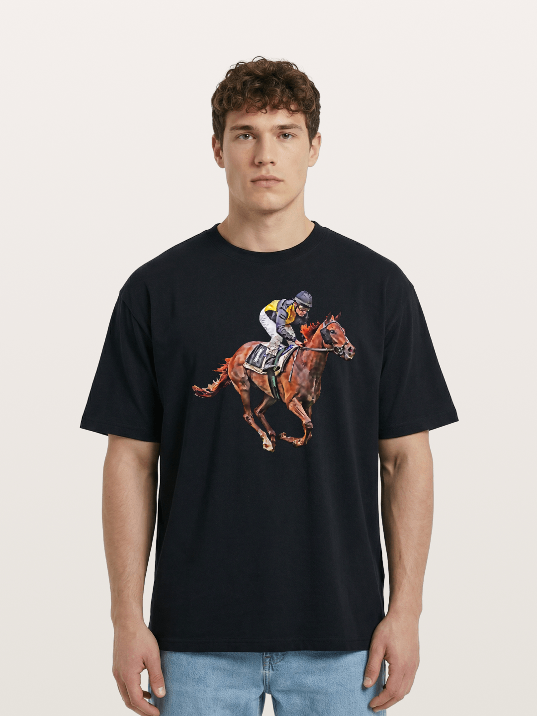 Jockey on Brown Horse Preakness 2026 Cotton T-shirt