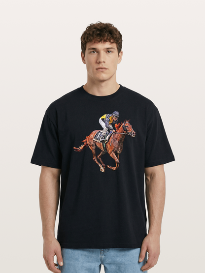 Jockey on Brown Horse Preakness 2026 Cotton T-shirt