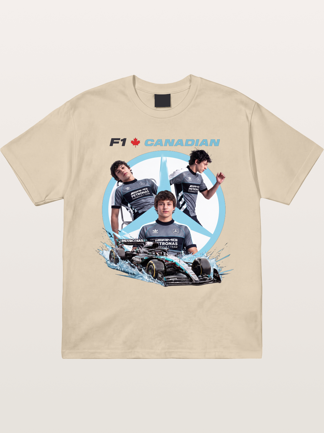 Canadian F1 Mercedes Racing Poster Gildan T-shirt