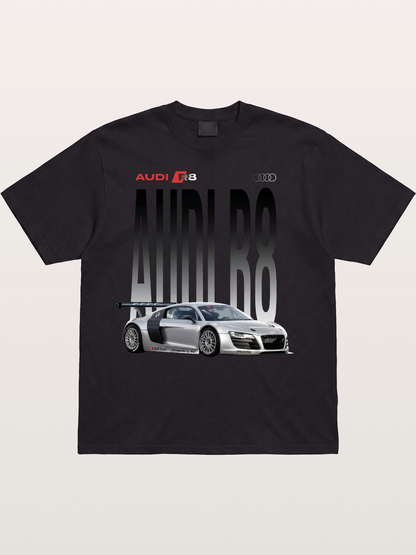Silver Audi R8 GT3 Front Side View Cotton T-shirt