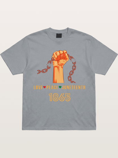 Juneteenth Love Peace Fist Gildan T-shirt