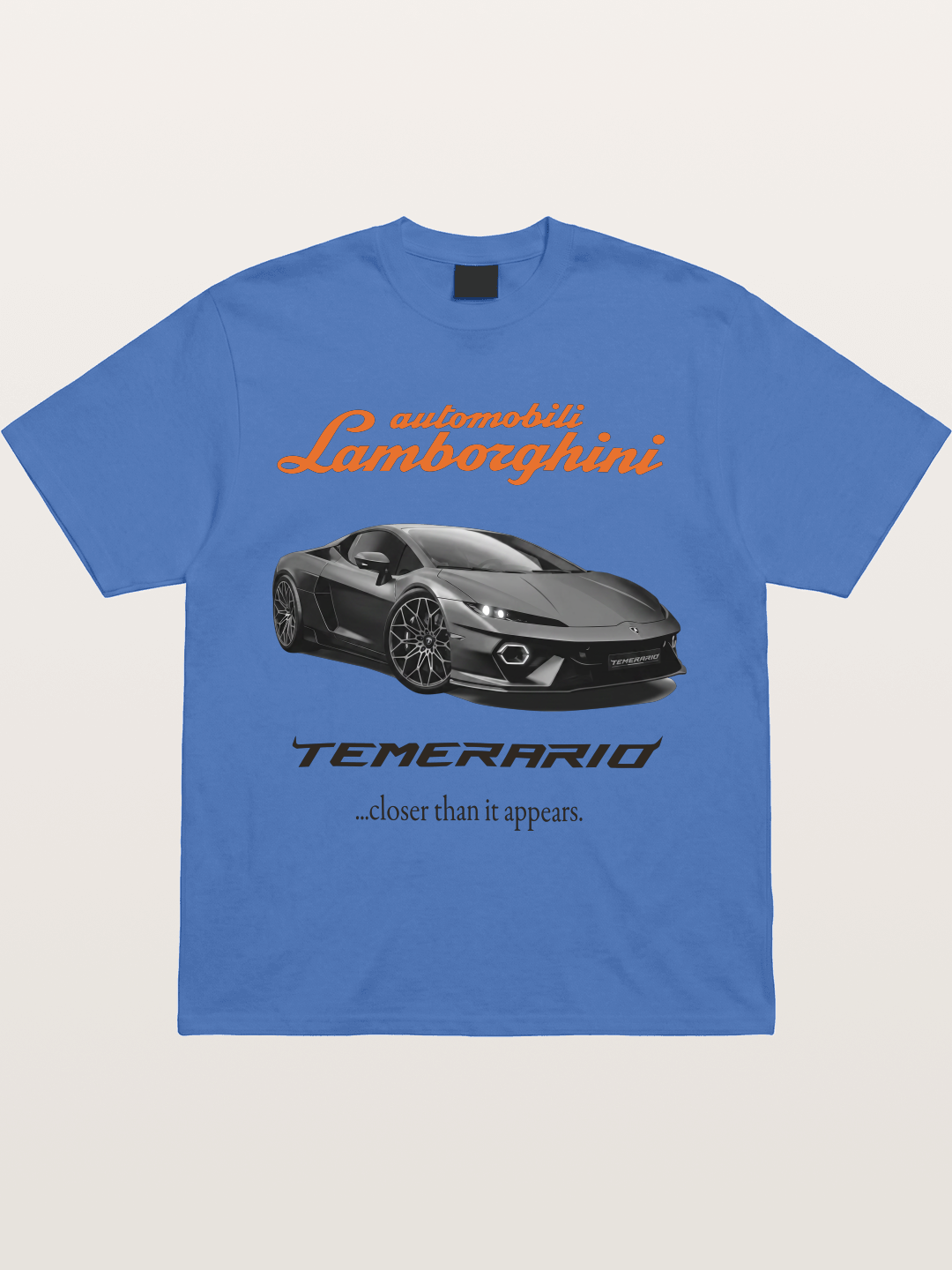 Lamborghini Temerario Grey Sports Car Gildan T-shirt