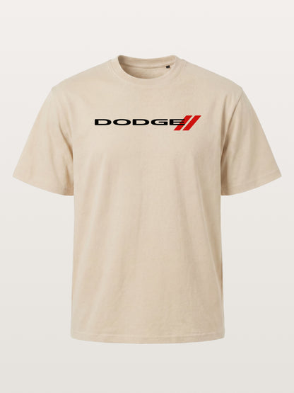 Dodge Red Strip Badge Print Gildan T-shirt