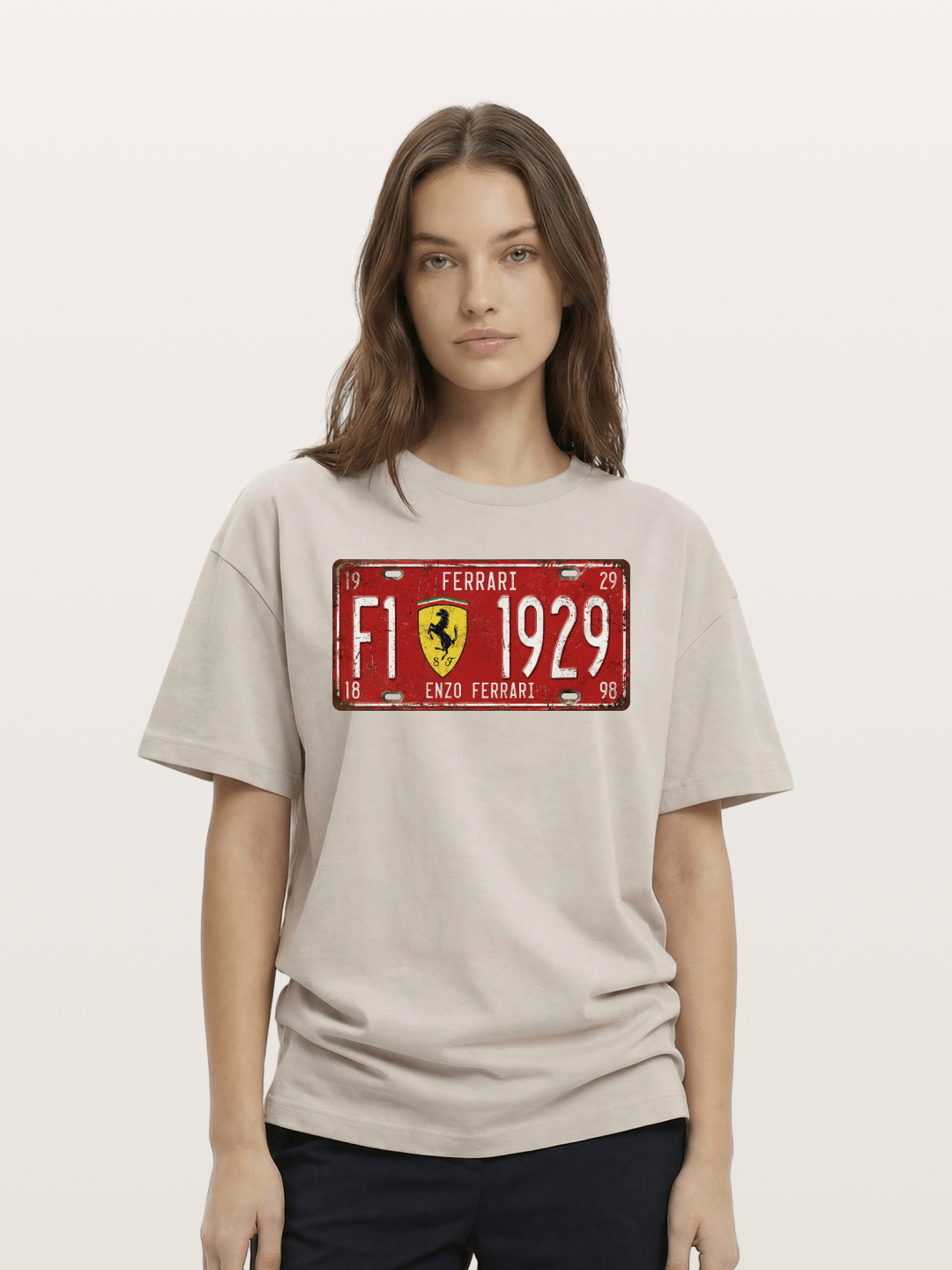 license plate Cotton T-shirt