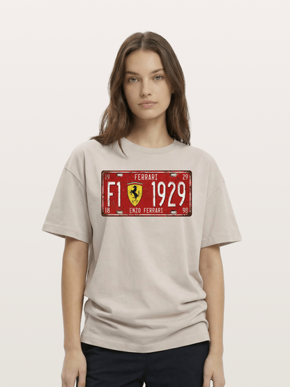 license plate Cotton T-shirt