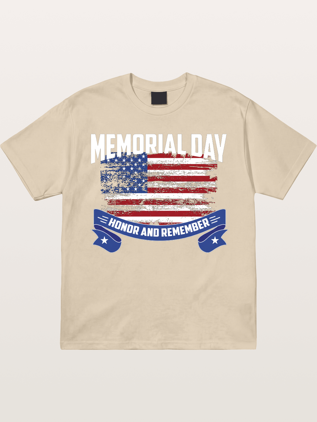 Honor and Remember Memorial Day Flag Gildan T-shirt