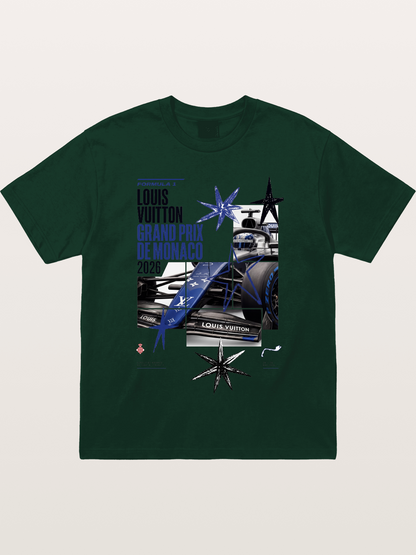 Blue LV F1 Monaco Poster Gildan T-shirt