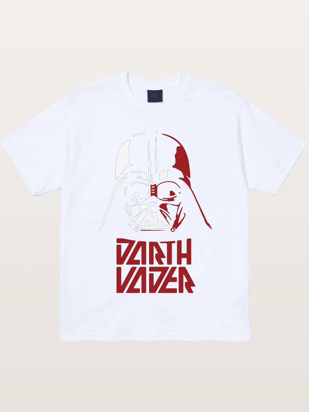 Darth Vader Red White Helmet Gildan T-shirt