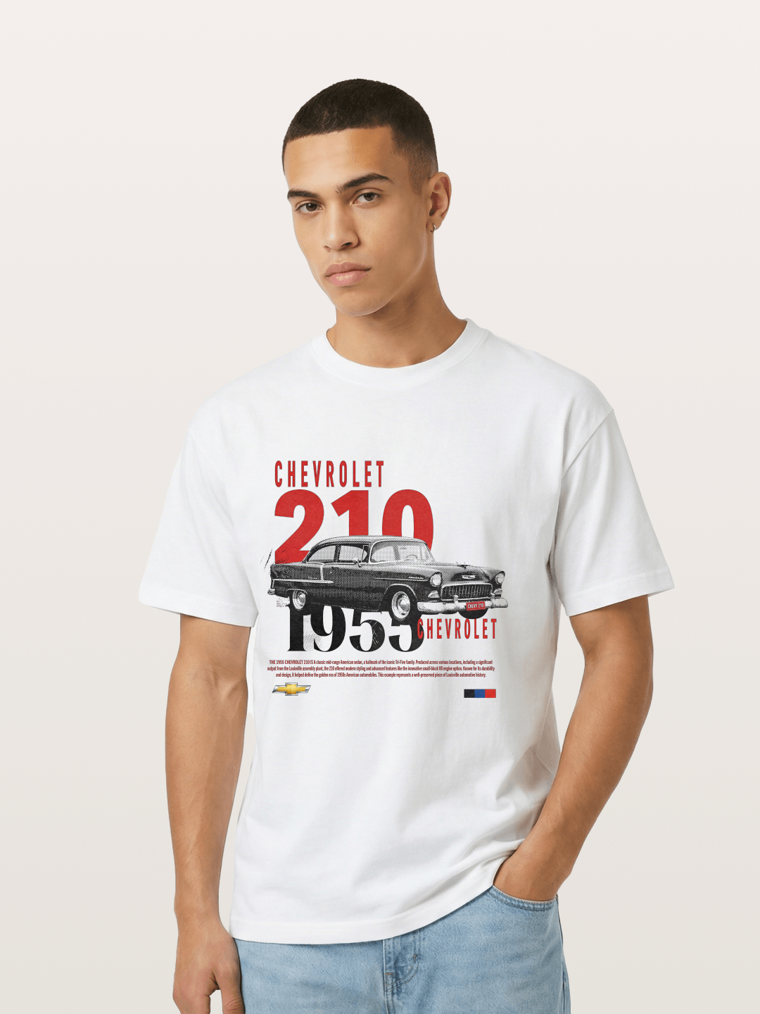 1955 Chevrolet 210 Retro Poster Gildan T-shirt