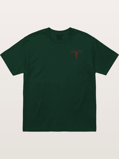 Tesla Word Cloud Heart Print Gildan T-shirt