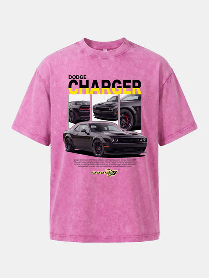 Dodge Hellcat Triple Car Collage Washed T-shirt