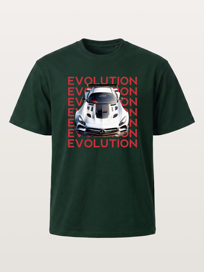 AMG GT Race Car Evolution Repeat Text Gildan T-shirt