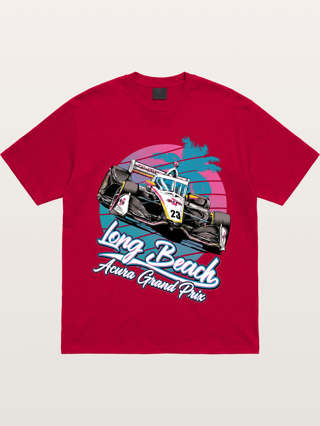 Retro Long Beach Race Graphic Gildan T-shirt