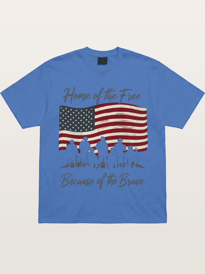 Home of the Free Because of the Brave Gildan T-shirt