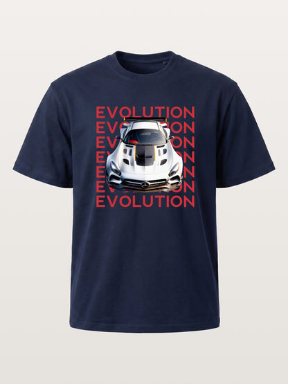 AMG GT Race Car Evolution Repeat Text Cotton T-shirt