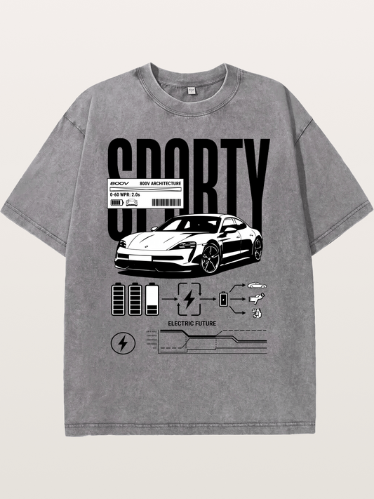 Electric Sporty Washed T-shirt
