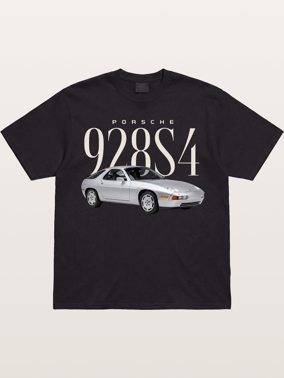 Porsche 928 S4 Silver Coupe Gildan T-shirt