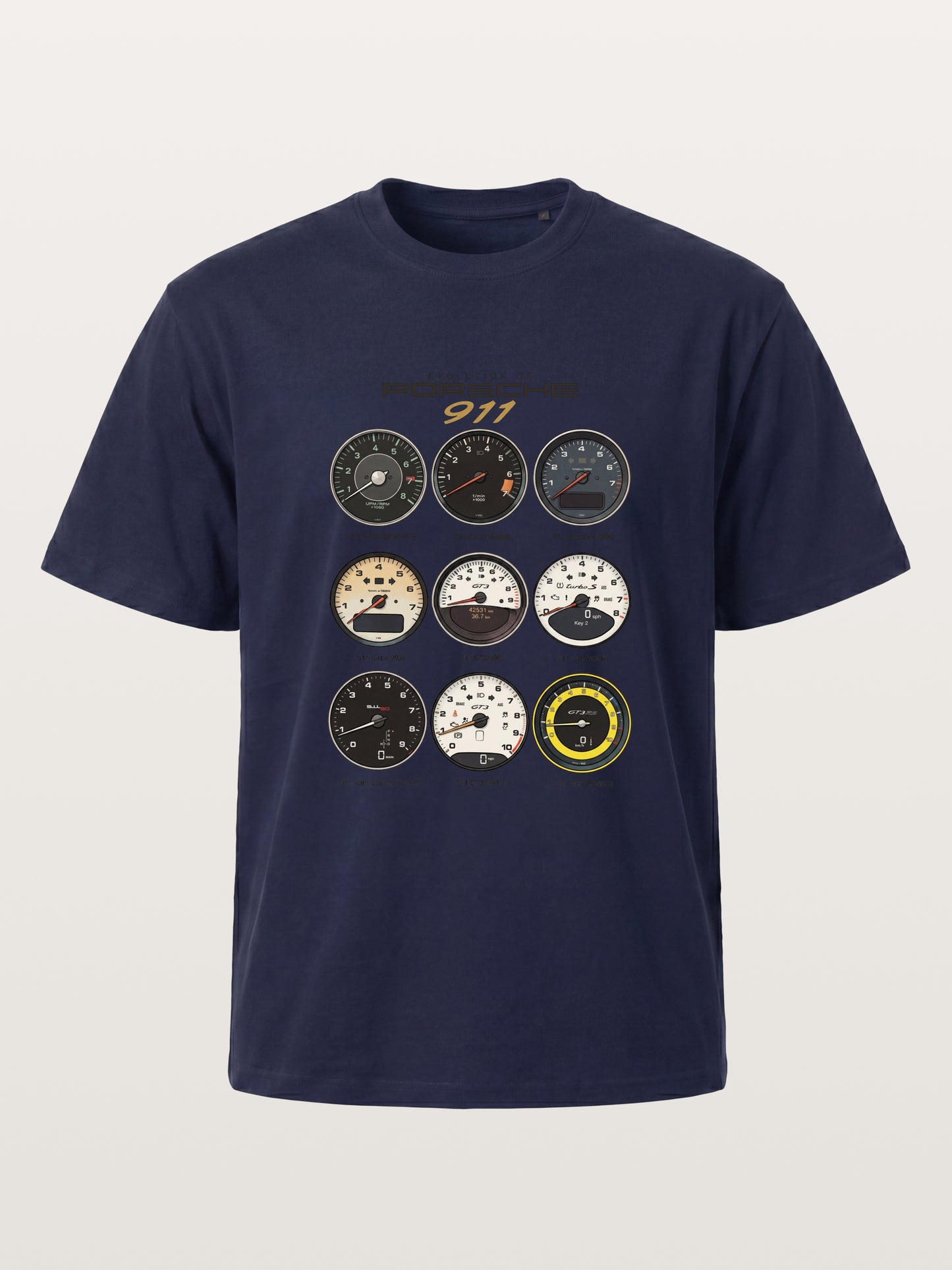 Porsche 911 Cluster Vintage Gauge Set Gildan T-shirt