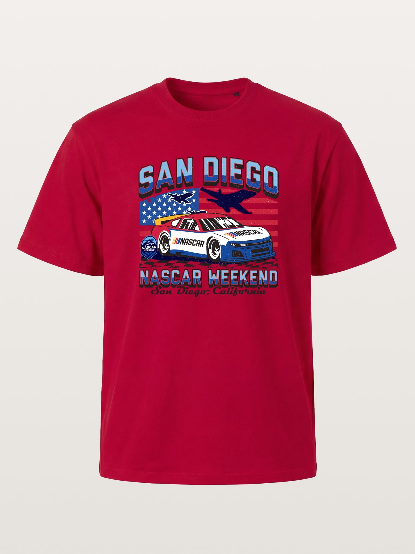 San Diego NASCAR Jet and Race Car Gildan T-shirt