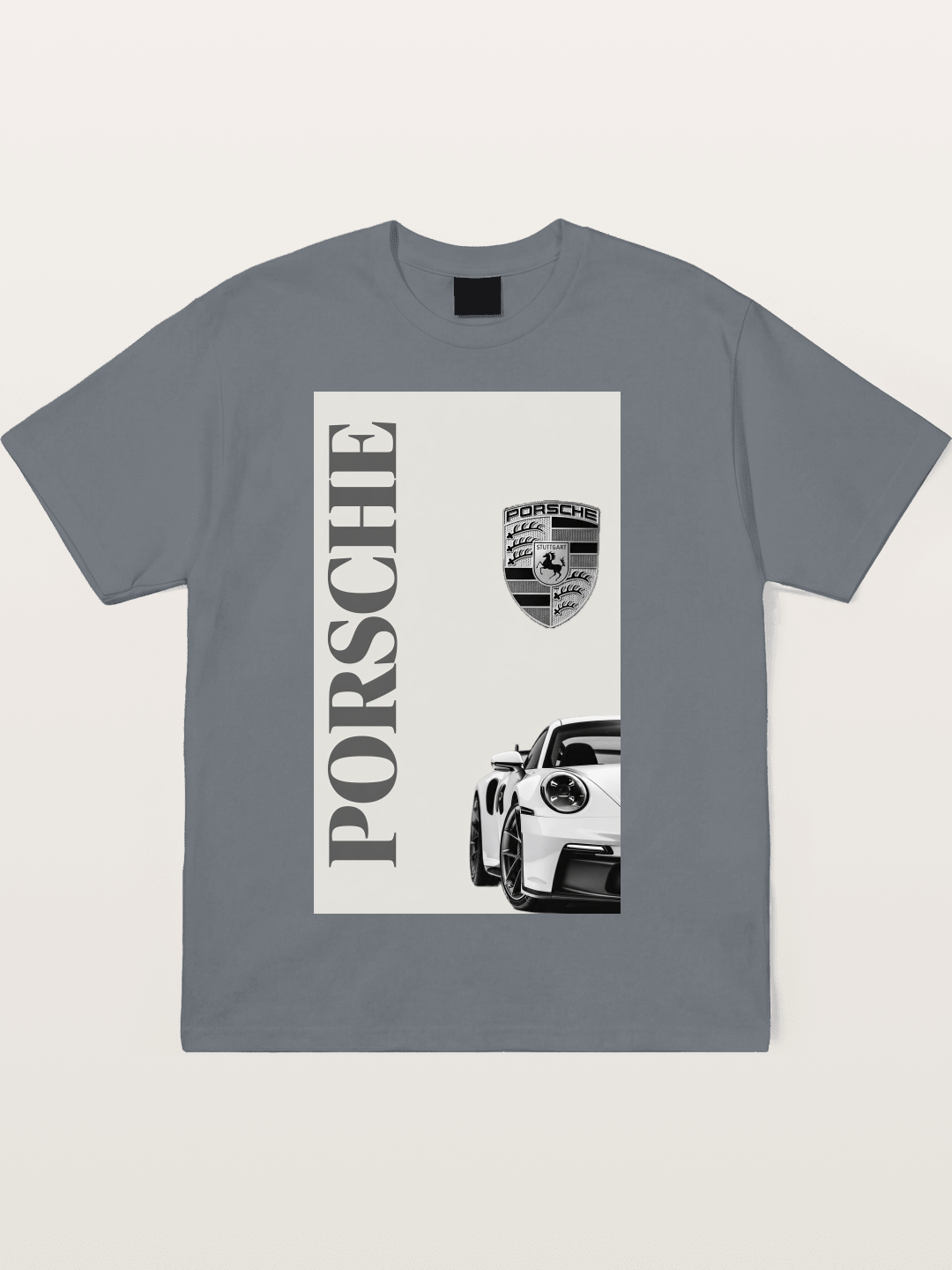 Porsche Minimal Emblem Art Cotton T-shirt