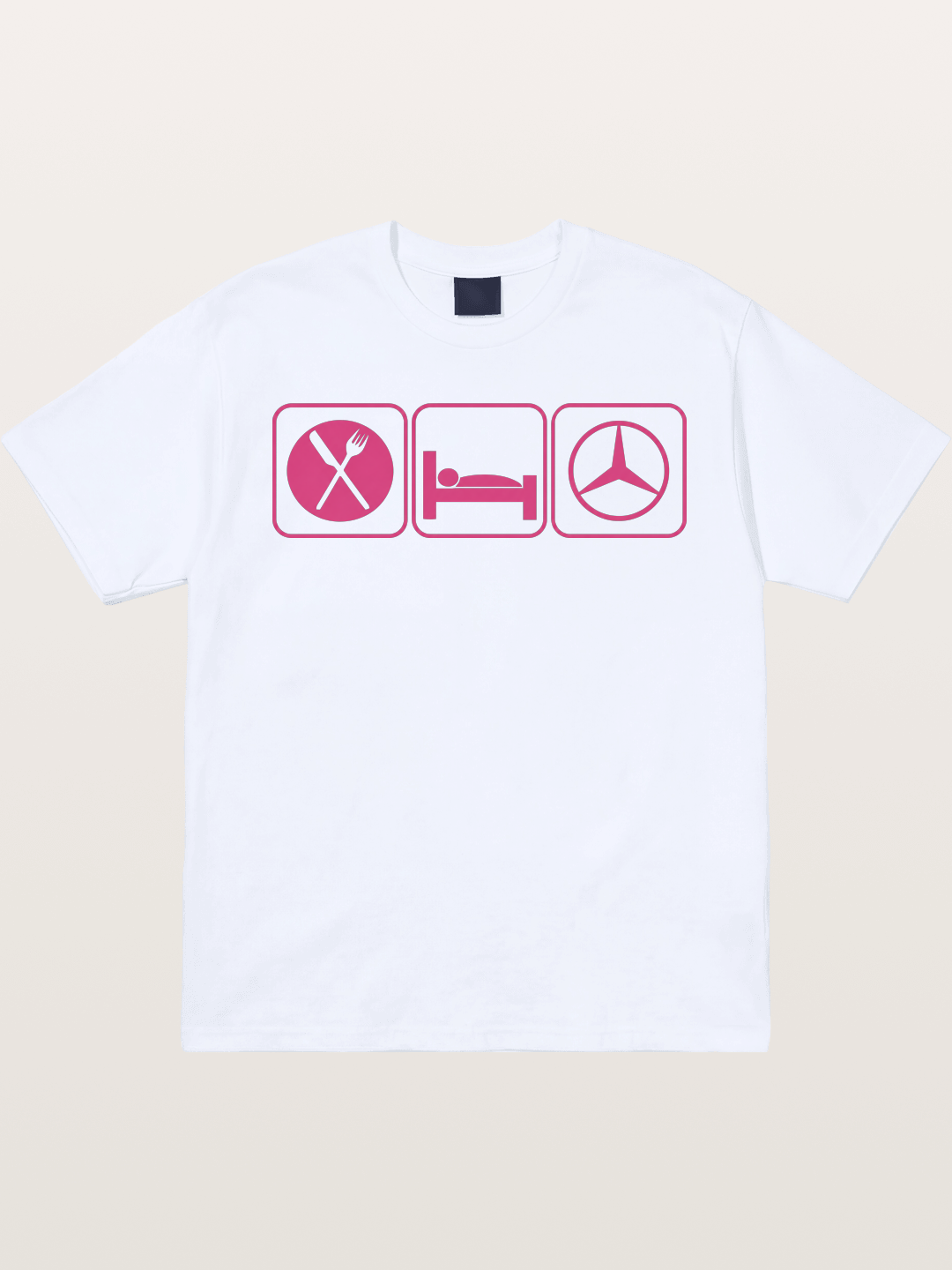 Eat Sleep Mercedes Pink Print Gildan T-shirt