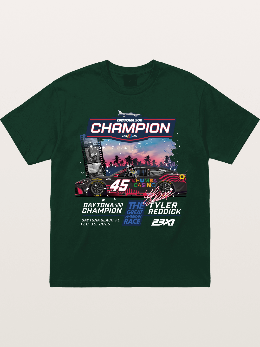 Tyler Reddick 45 Champion Car Art Gildan T-shirt