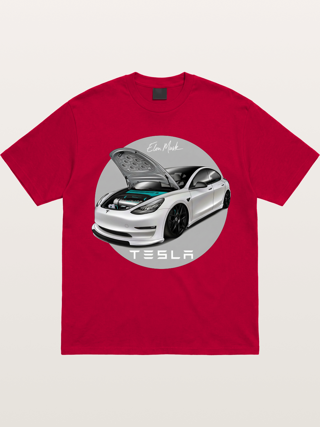 Tesla Model 3 Elon Musk Art Gildan T-shirt