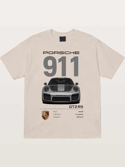 911 GT2 RS Spec Sheet Art Cotton T-shirt