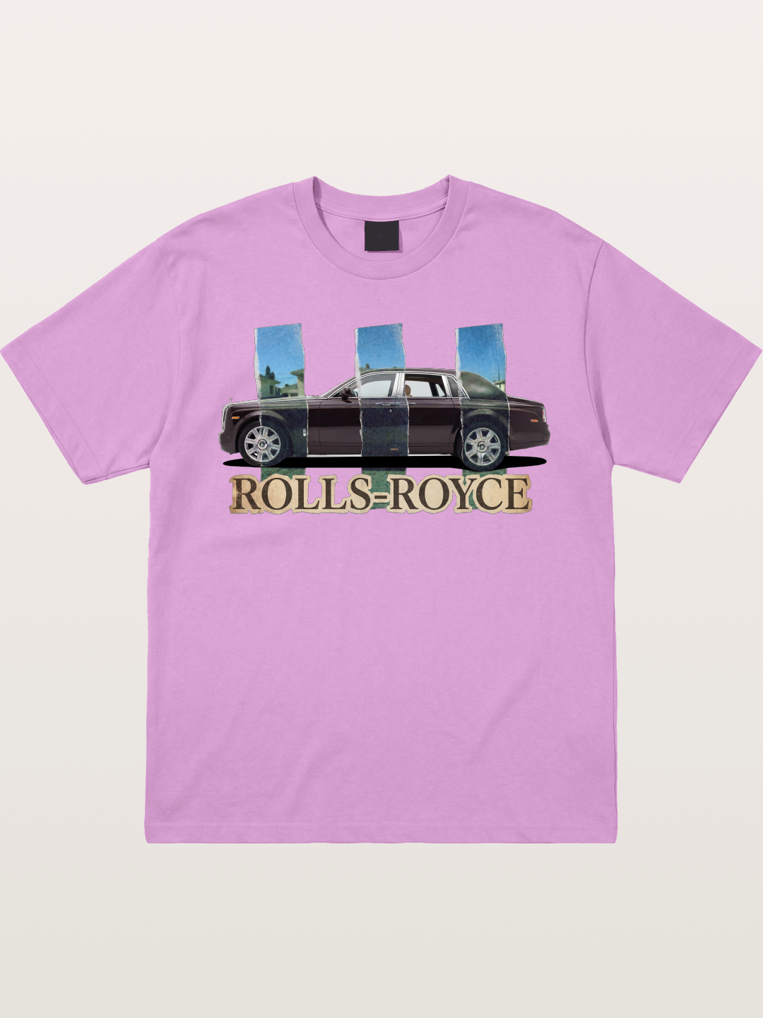 Torn Paper Rolls Royce Collage Gildan T-shirt