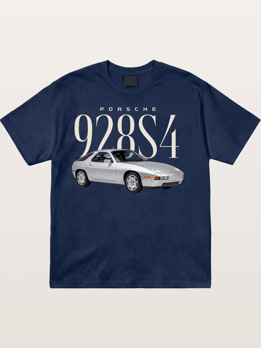 Porsche 928 S4 Silver Coupe Cotton T-shirt