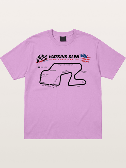 Watkins Glen Road Course Map Art Gildan T-shirt