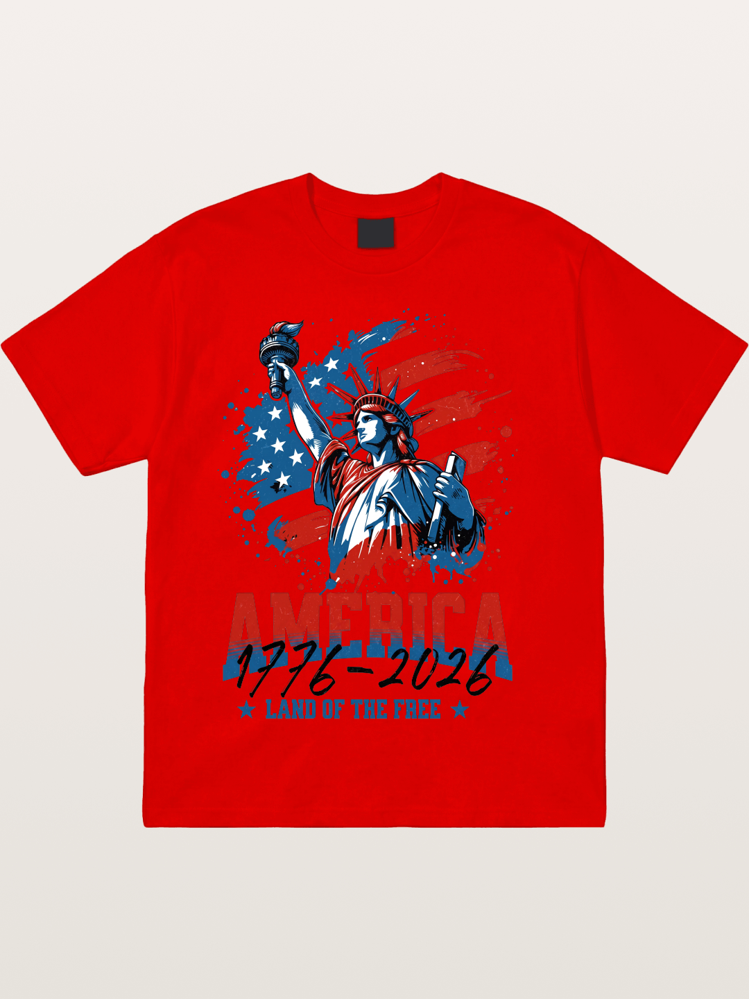 Statue Of Liberty 1776-2026 Cotton T-shirt