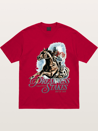 Preakness Stakes Jockey Poster Gildan T-shirt
