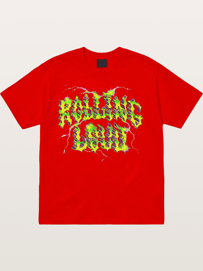 Rolling Loud Neon Lightning Art Cotton T-shirt