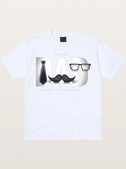 Gentleman Dad Tie Glasses Beard Gildan T-shirt