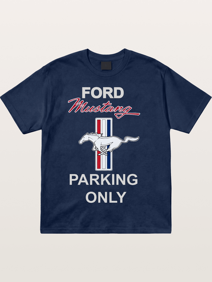 Ford Mustang Parking Only Sign Cotton T-shirt