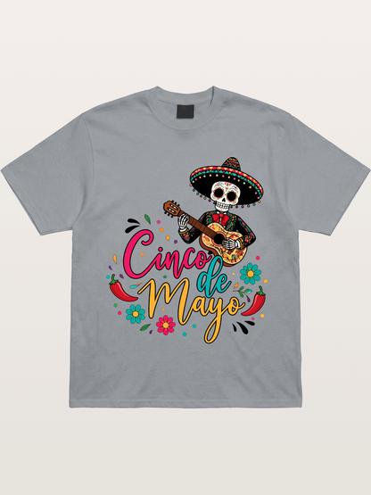 Cinco De Mayo Sugar Skull Graphic Gildan T-shirt