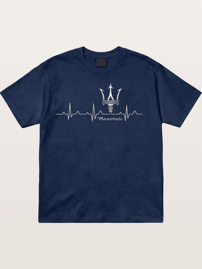 Maserati Heartbeat Emblem Cotton T-shirt