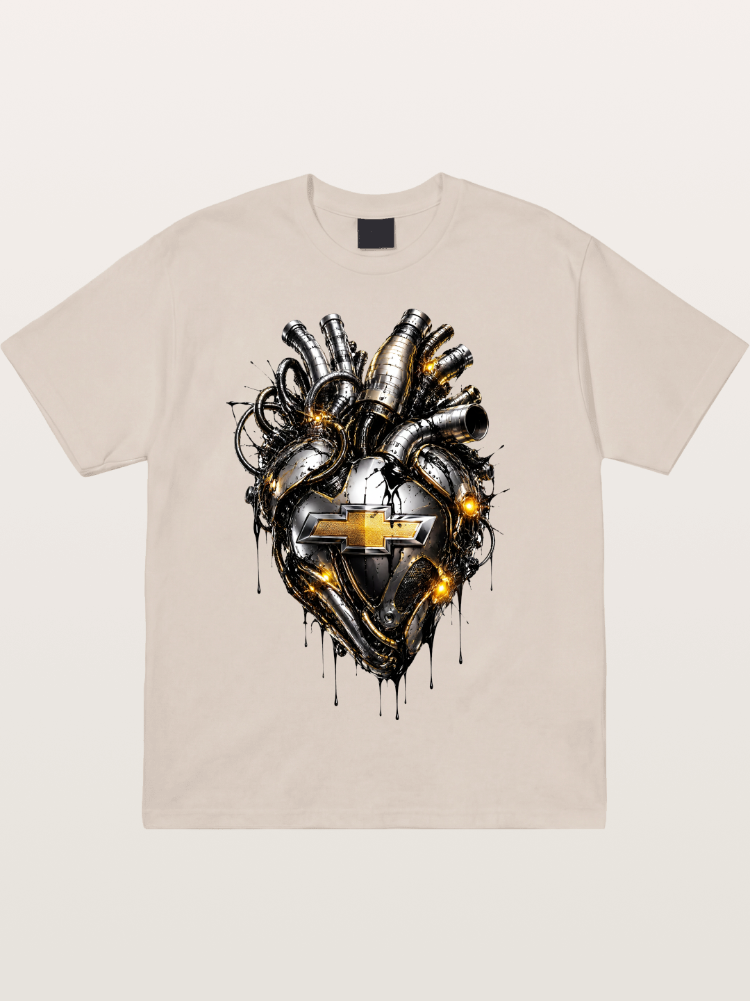 Chevrolet Engine Heart Graphic Cotton T-shirt