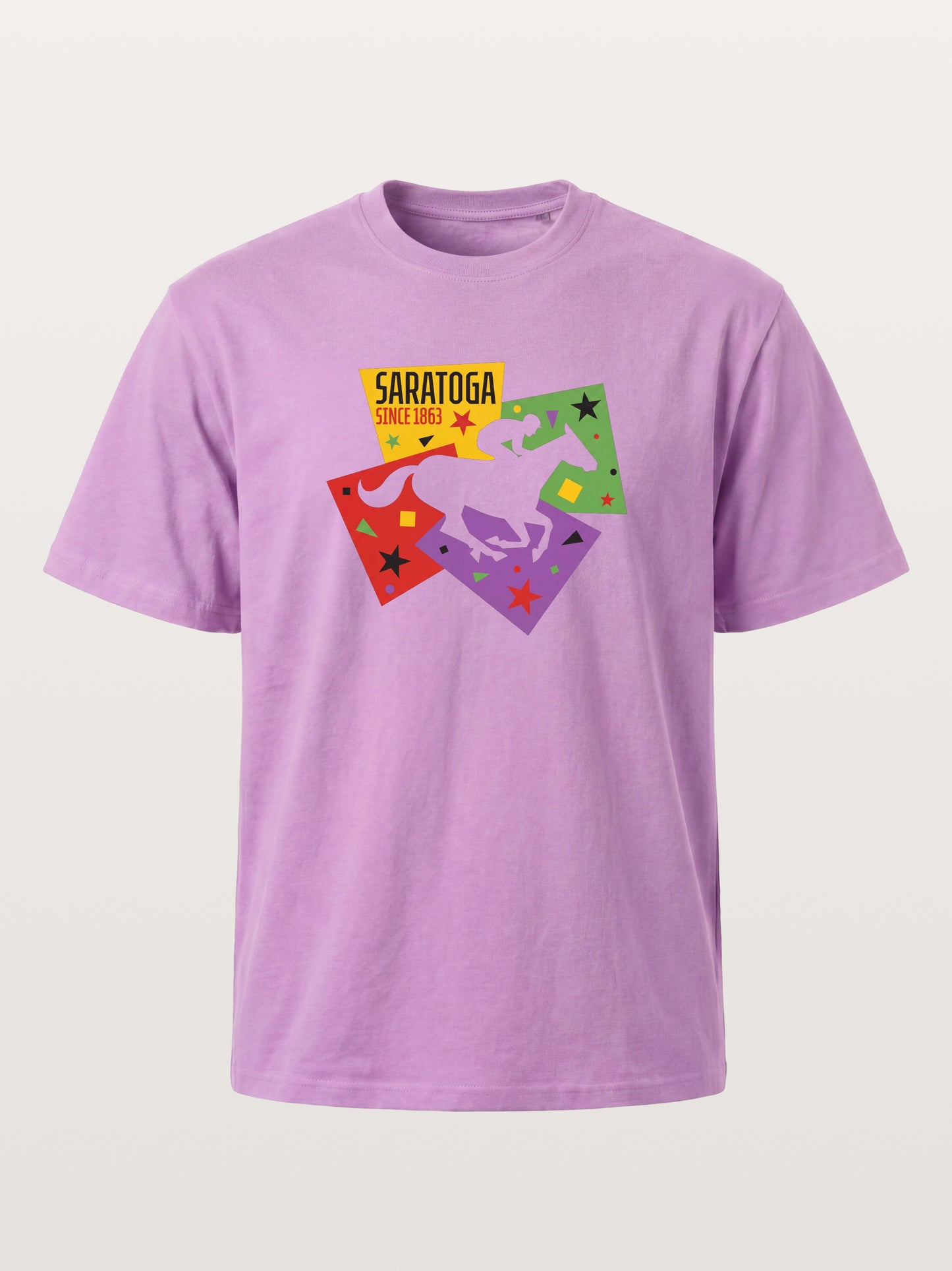 Saratoga Geometric Horse Rider Art Gildan T-shirt
