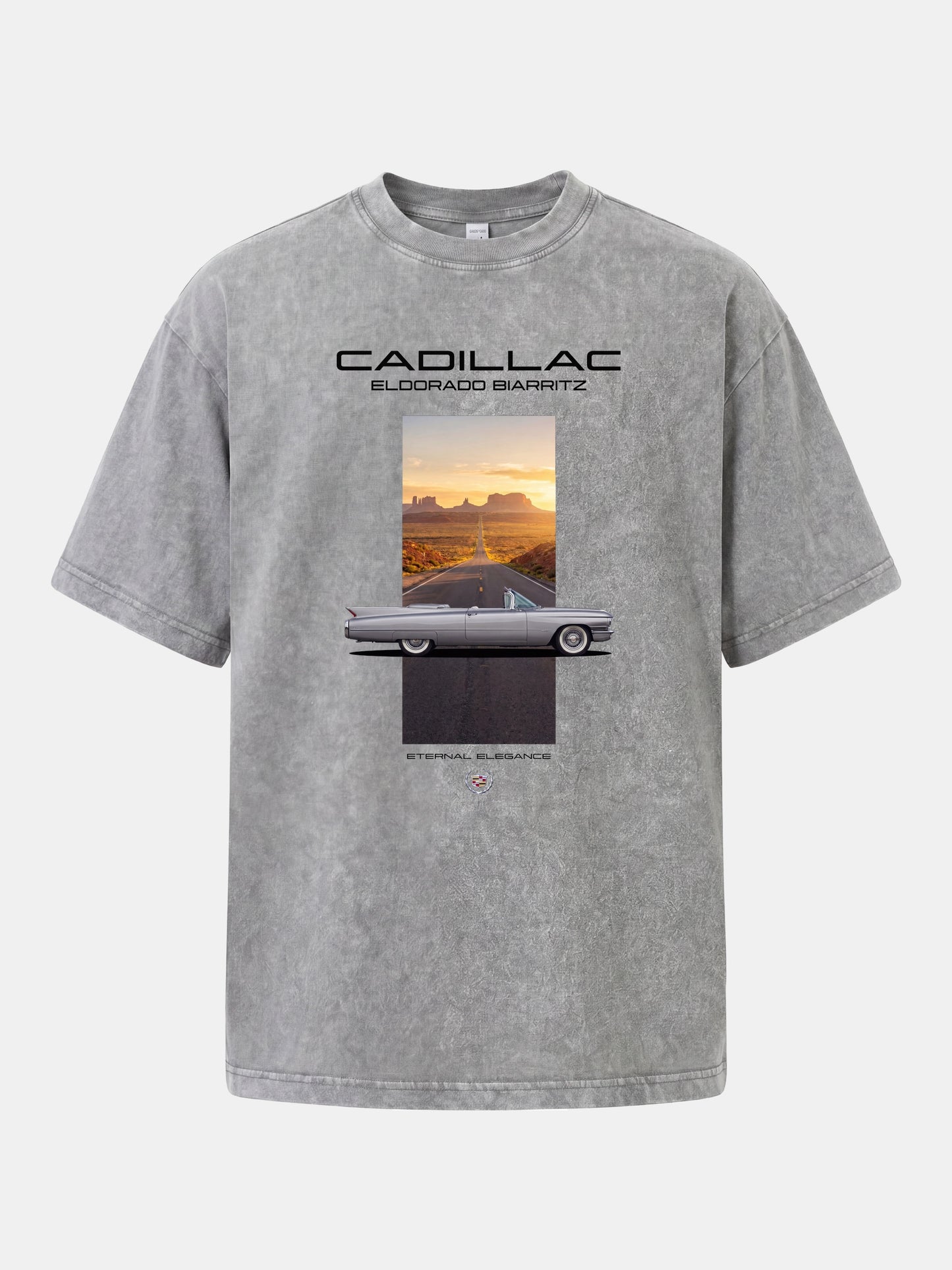 Cadillac Eldorado Desert Sunset Card Washed T-shirt