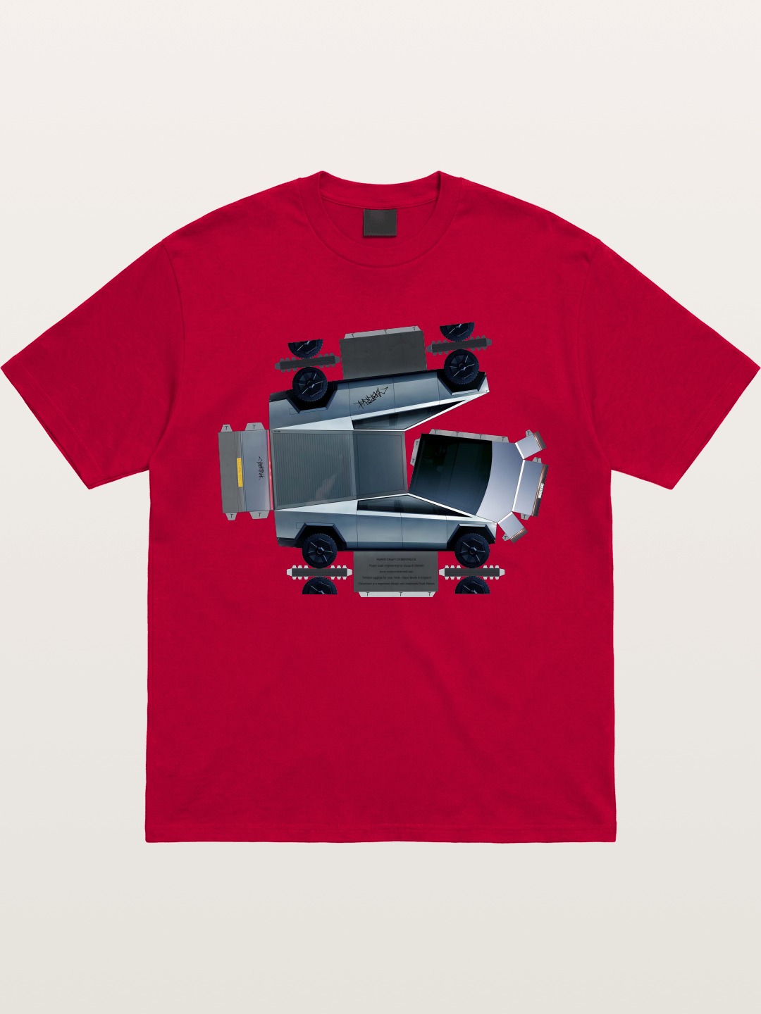 Cybertruck Paper Craft Print Gildan T-shirt