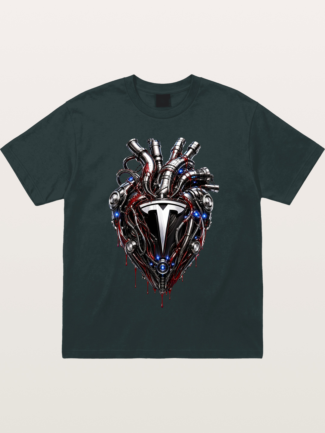 Tesla Mechanical Heart Art Gildan T-shirt