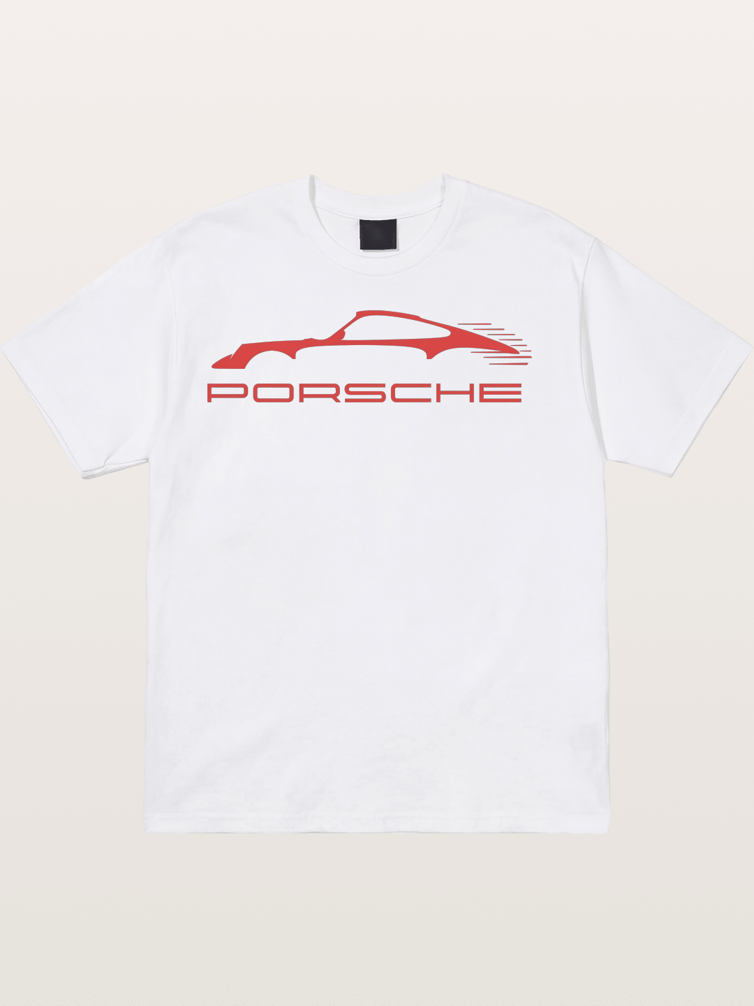 Red Porsche Silhouette Art Cotton T-shirt
