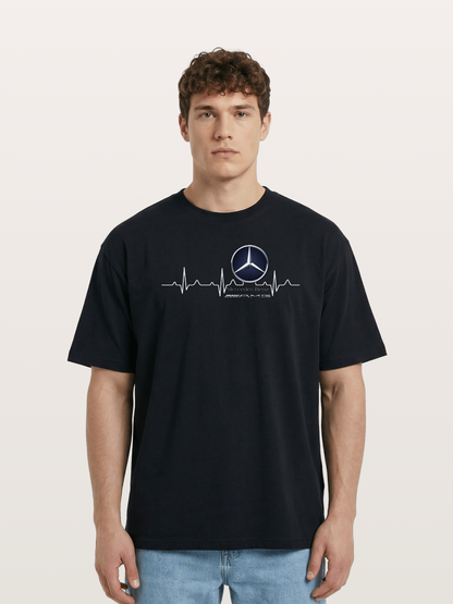 Mercedes Heartbeat Line Cotton T-shirt